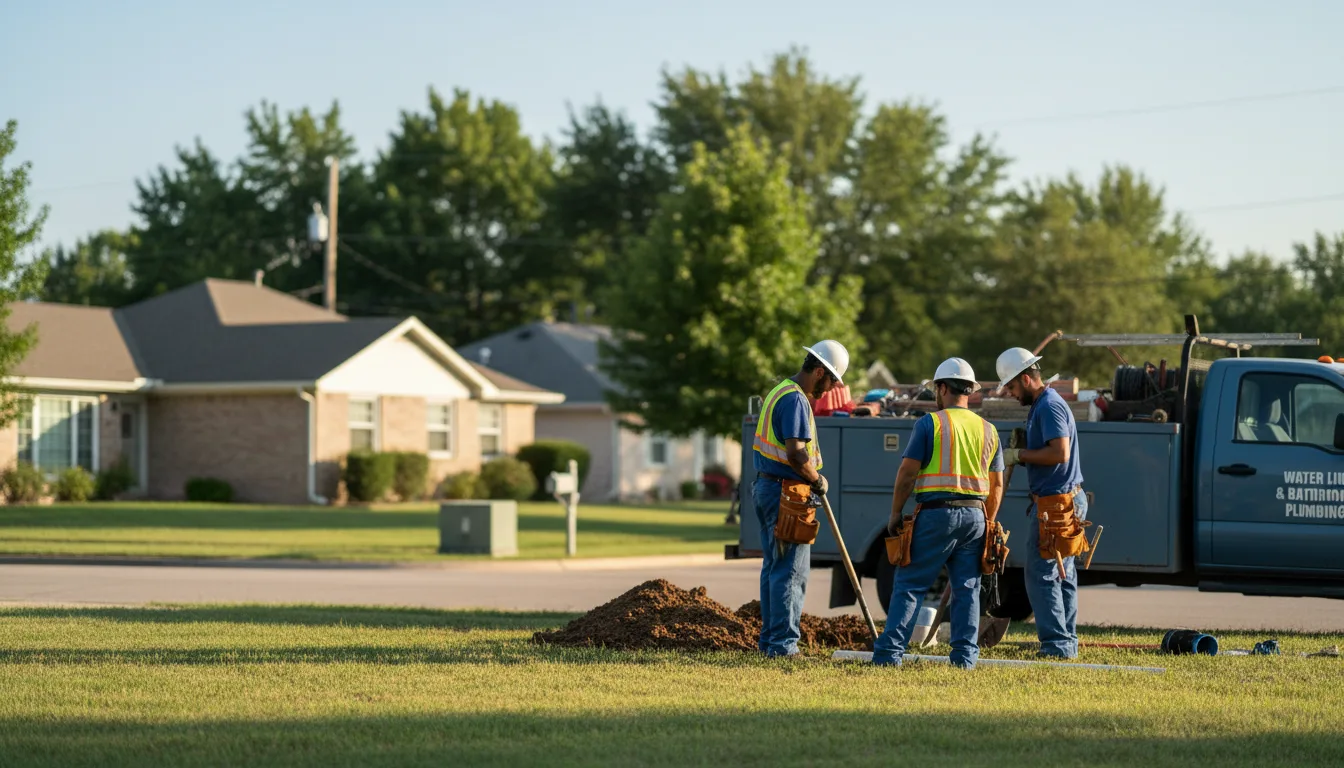 Residential water line and bathroom plumbing service in Nemours, WV
